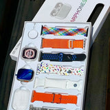 I20 Ultra Max Smartwatch 10-in-1 | 2.3″ Large HD Screen | 7 Straps + AirPods 2 | Waterproof & Fitness Tracker