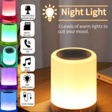Portable Touch Lamp Bluetooth Speaker | Color Changing Night Light | Smart Desk Lamp