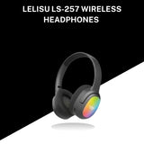Lelisu LS-257 Wireless Headphones | Bluetooth 5.4 | Over-Ear Stereo | Type-C Charging | LED Lights