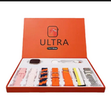 Ultra Smartwatch Bundle – 7 Straps | Fitness Tracker | Bluetooth Call | Wireless Charging | IP68 Waterproof