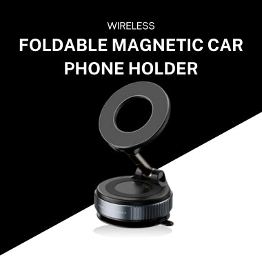Foldable Magnetic Car Phone Holder | 360° Rotating Universal Mount | Dashboard & Windshield