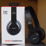 P47 Wireless Bluetooth 5.1 Headphones – Long Battery, Fast Charging, High-Quality Sound | Random Color