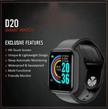 D20 Ultra Smartwatch – Heart Rate, Blood Pressure & Oxygen Monitor | Fitness Tracker & Waterproof Smart Bracelet