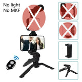 AY-49 Mobile Vlogging Kit with Microphone & LED Light | Tripod Stand | YouTube, TikTok & Live Streaming