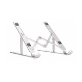 Premium Aluminum Foldable Laptop Stand | Adjustable, Portable & Sturdy | Silver & Black